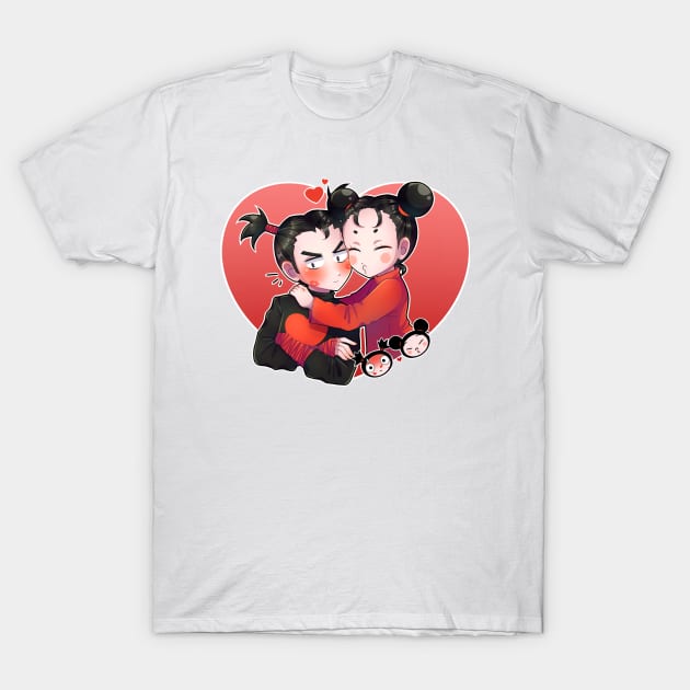 Pucca x Garu Heart T-Shirt by Nadi-chan16